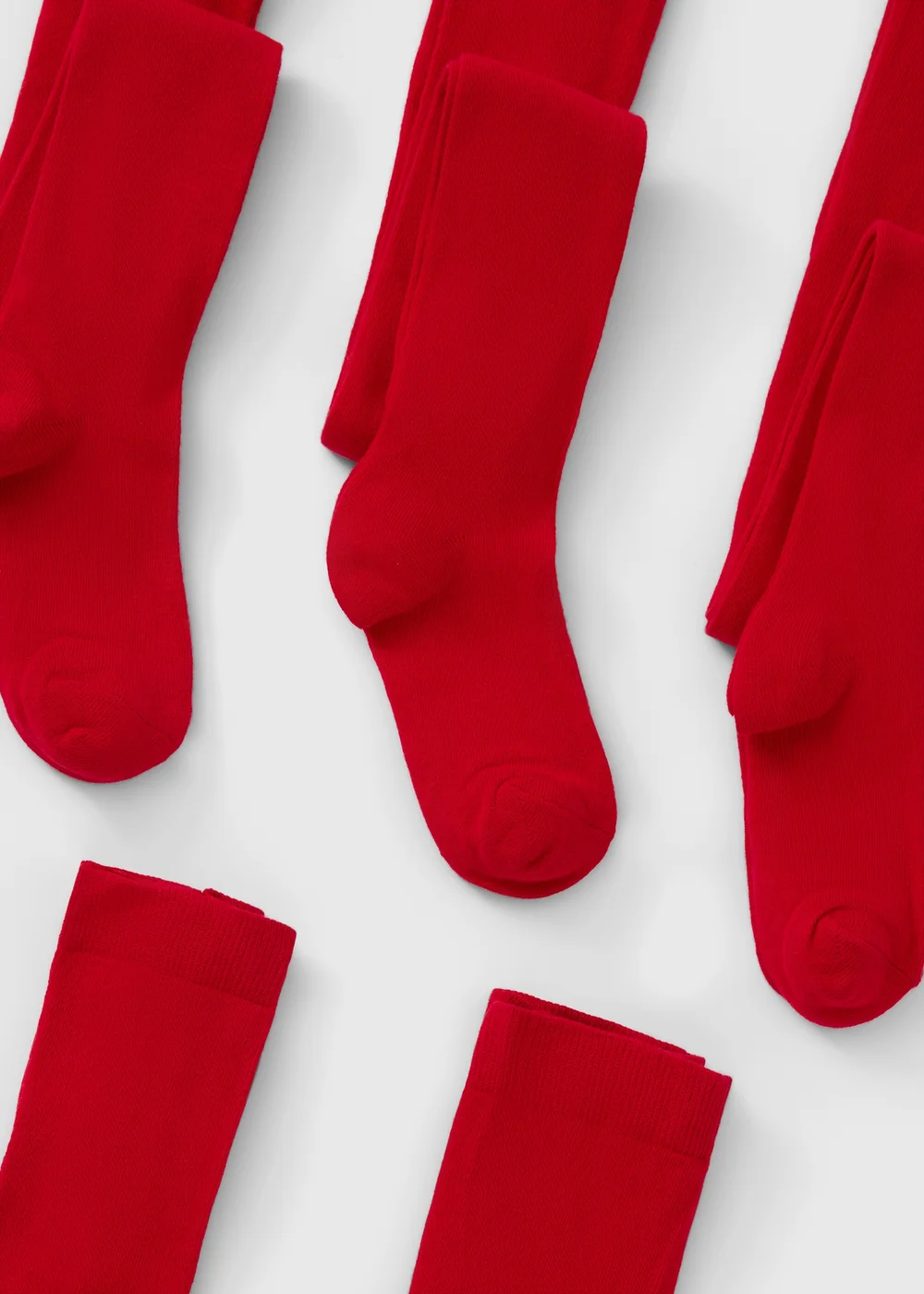 5 Pack Girls Red Soft Tights (2-11yrs) - Age 2 - 3 Years Image 2