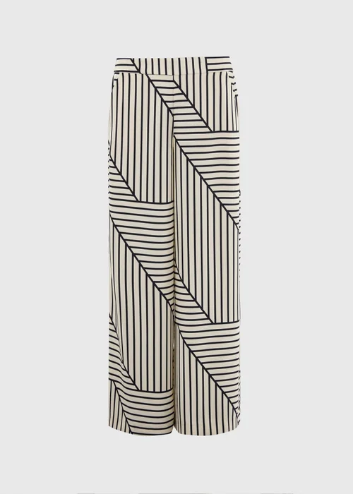 Et Vous Black Stripe Satin Wide Leg Co Ord Trousers - 16/L31 Image 4
