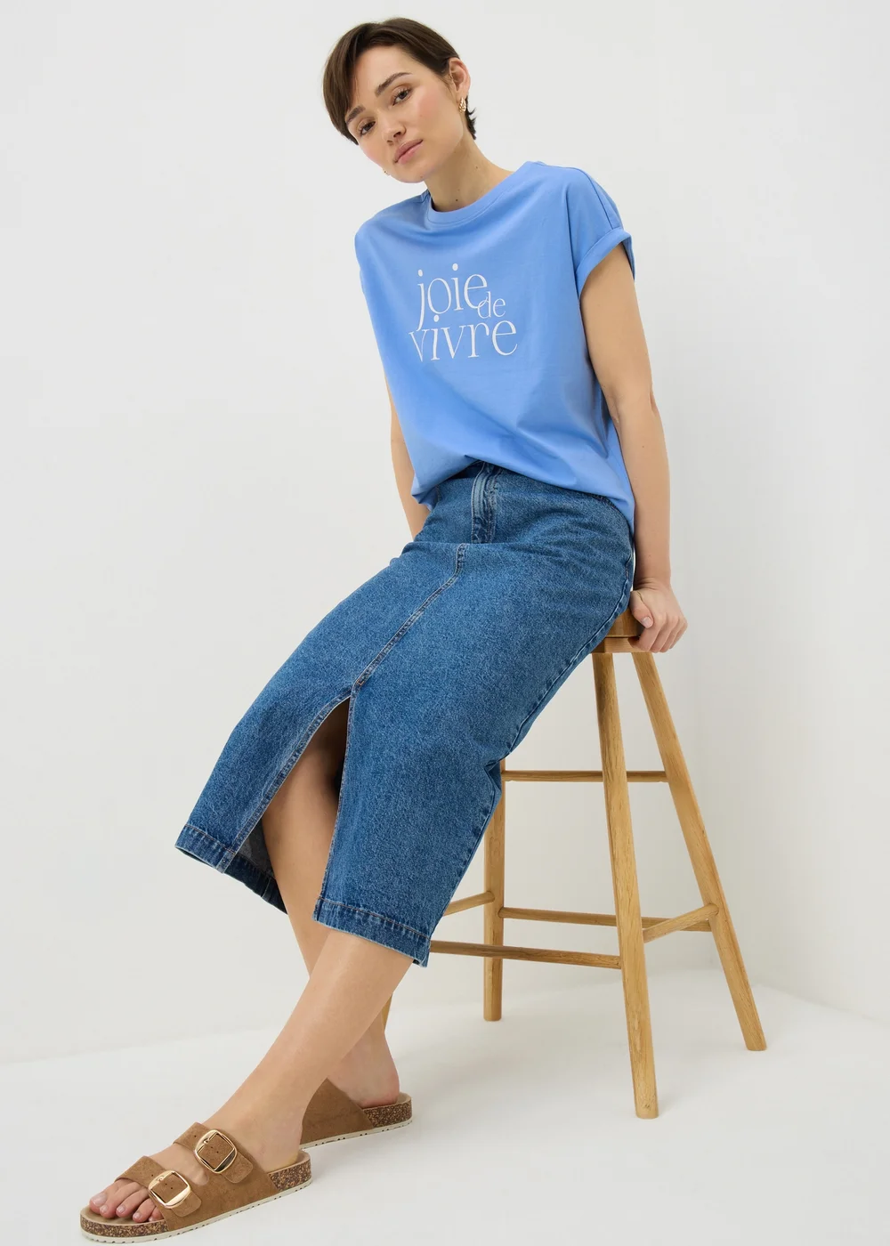 Blue Joie Graphic T-Shirt - Small Image 1