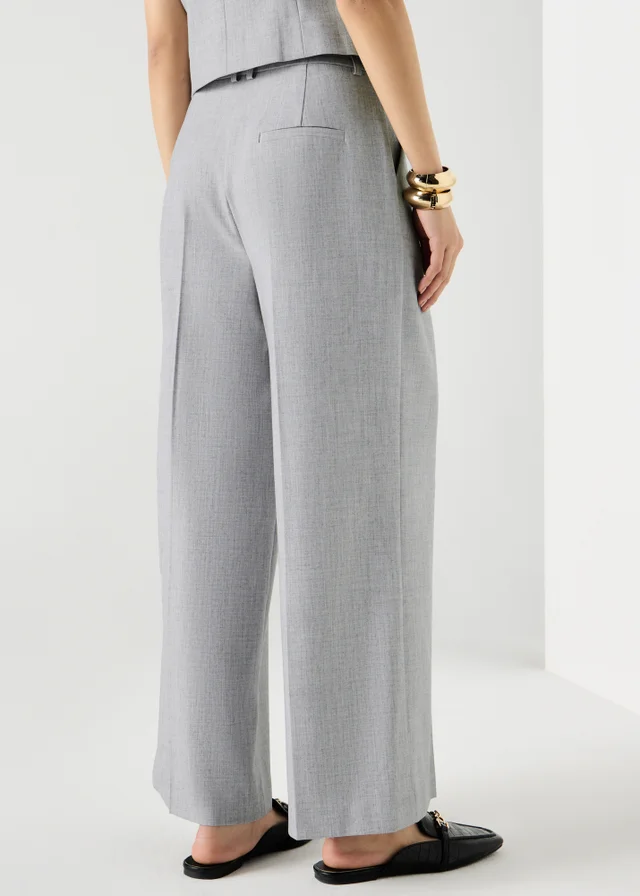 Et Vous Grey Marl PVL Wide Leg Co Ord Trousers