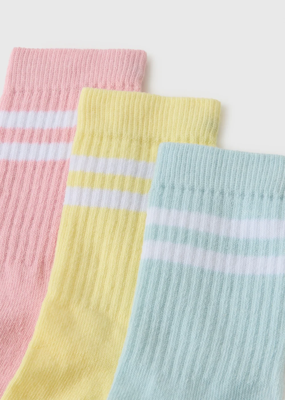 3 Pack Kids Multicoloured Sport Socks (Younger 6-8.5/ Older 4-6.5) - Sizes 6 - 8.5 Image 2