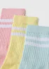 3 Pack Kids Multicoloured Sport Socks (Younger 6-8.5/ Older 4-6.5) - Sizes 6 - 8.5 Image 2