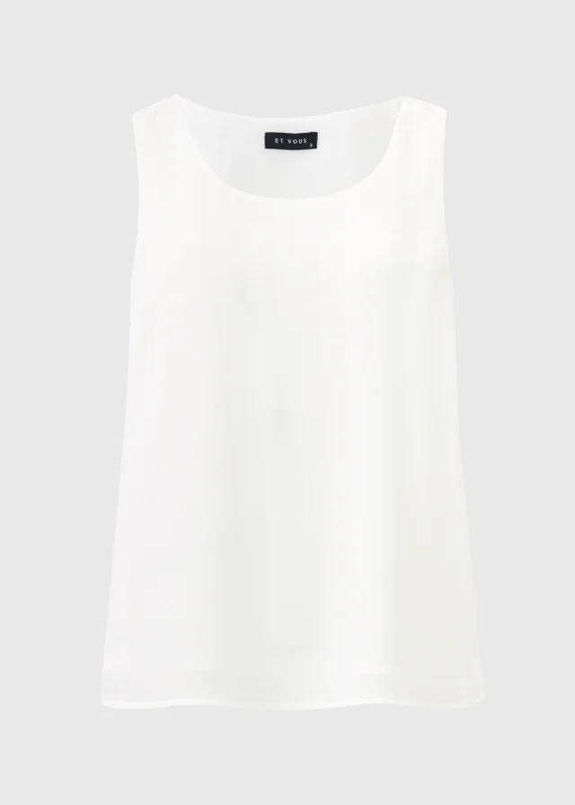 Et Vous Cream Vest Top