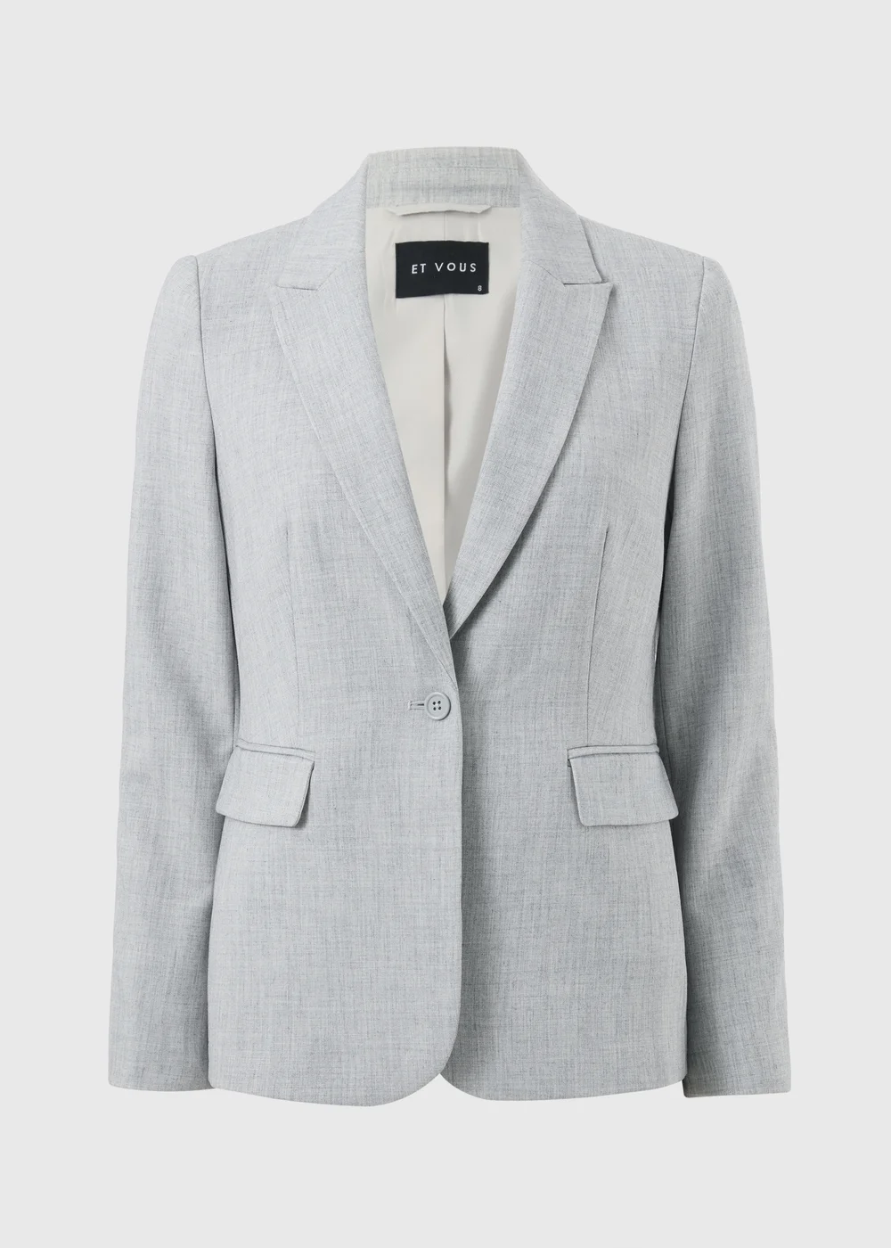 Et Vous Grey Marl PVL Co Ord Blazer - Size 8 Image 1
