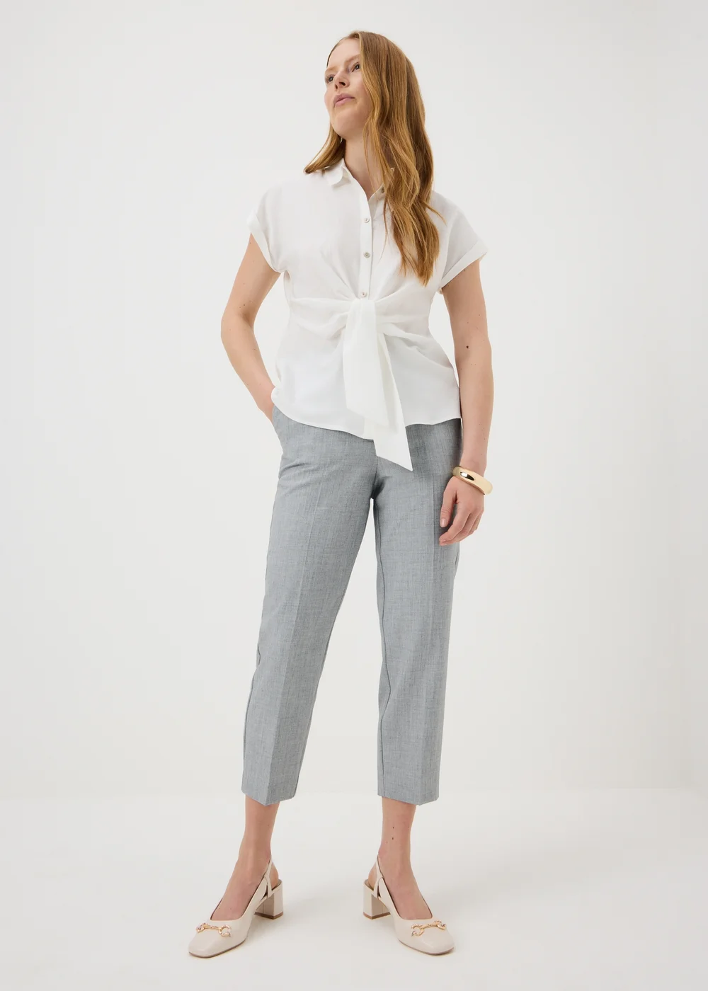 Et Vous Grey Marl PVL Tapered Co Ord Trousers - 22 S Image 1