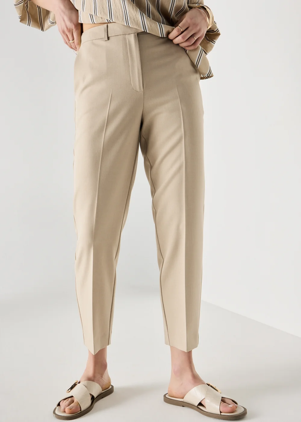 Et Vous Camel PVL Tapered Co Ord Trousers - 22/L29 Image 2
