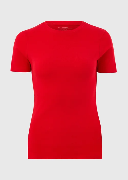 Red Fitted T-Shirt - Size 8 Image 2