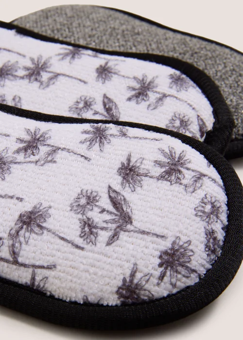 3 Pack Black Floral Sponges Image 2