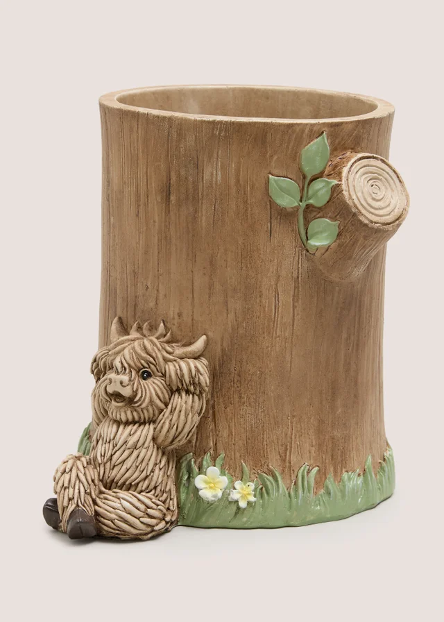 Highland Cow Utensil Holder