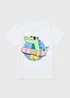 Boys White Skate Crocodile T-Shirt (1-7yrs) - 1 to 1 half years Image 1