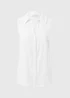 Papaya Petite White Sleeveless Clipper Shirt - Size 6 Image 1