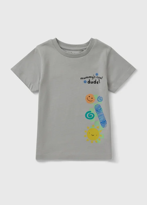 Boys Grey Mummy's Cool Dude T-Shirt (1-7yrs) - 1 to 1 half years Image 1