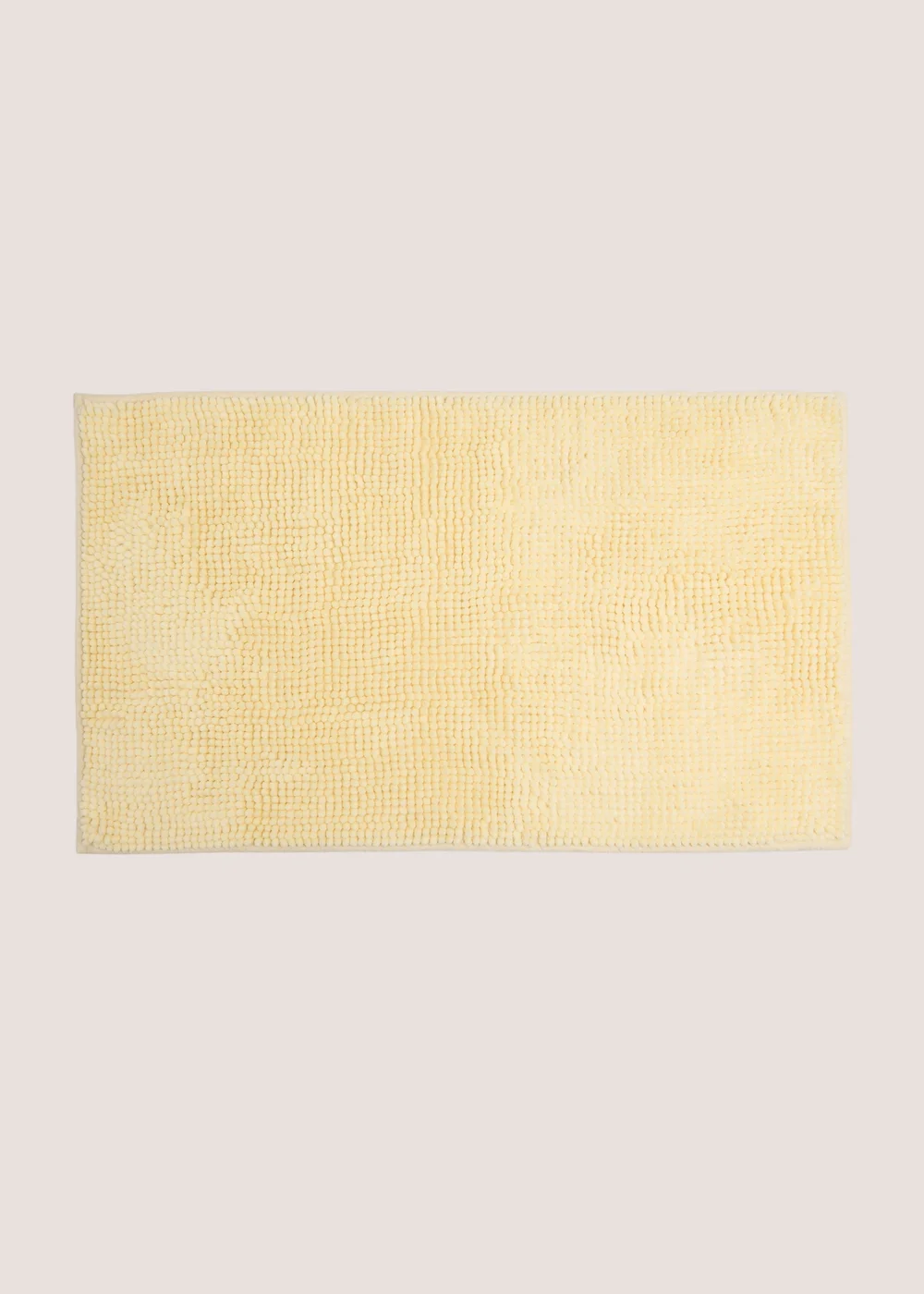 Butter Yellow Chenille Bath Mat Image 1
