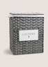 Grey Heart Woven Laundry Basket Image 1
