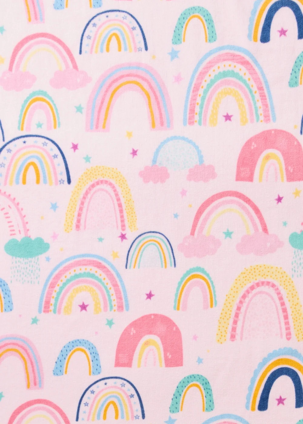 Kids Pink Rainbow Beach Towel Image 2