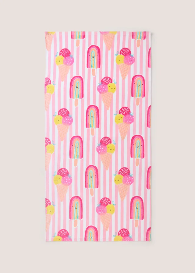 Pink Ice Cream Beach Towel