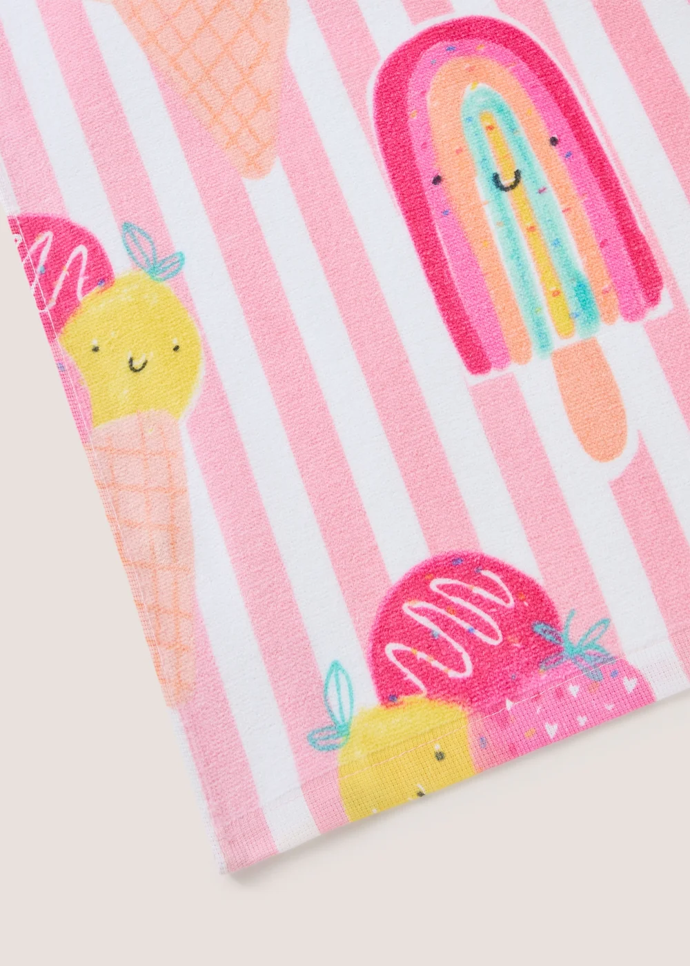 Pink Ice Cream Beach Towel Image 2