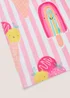 Pink Ice Cream Beach Towel Image 2