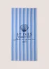 Blue Stripe St Ives Beach Towel Image 1