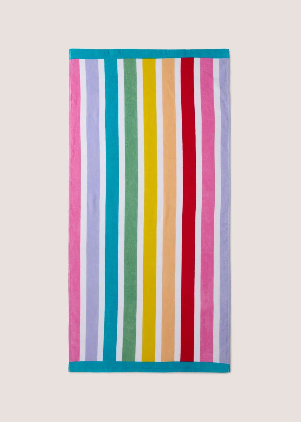 Rainbow Stripe Beach Towel Image 1