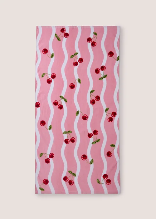 Pink Cherry Beach Towel Image 1