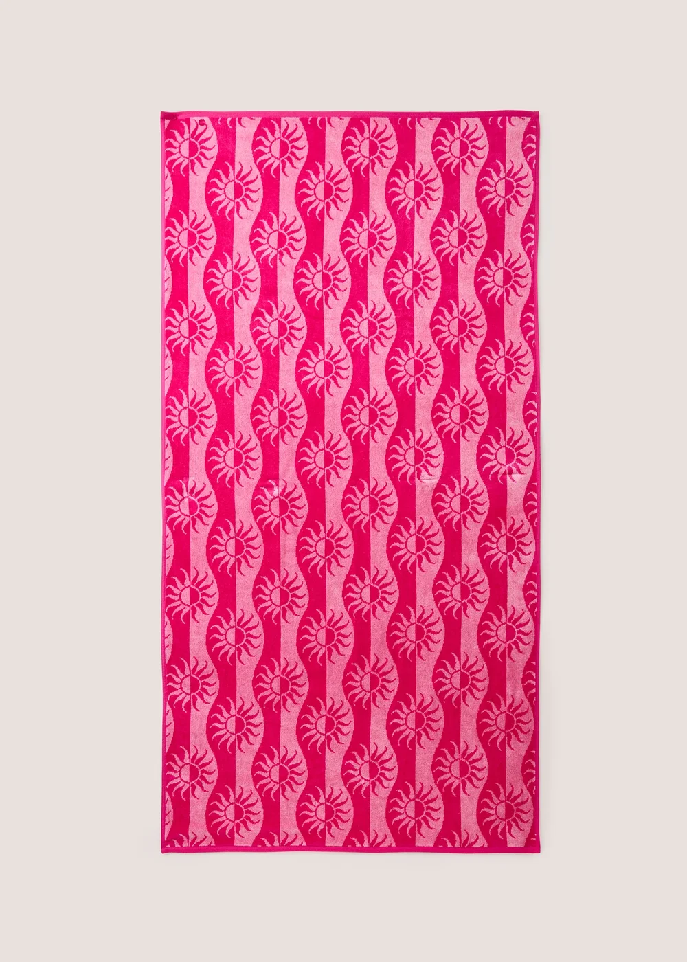 Pink Sun Jacquard Beach Towel Image 1