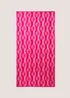 Pink Sun Jacquard Beach Towel Image 1