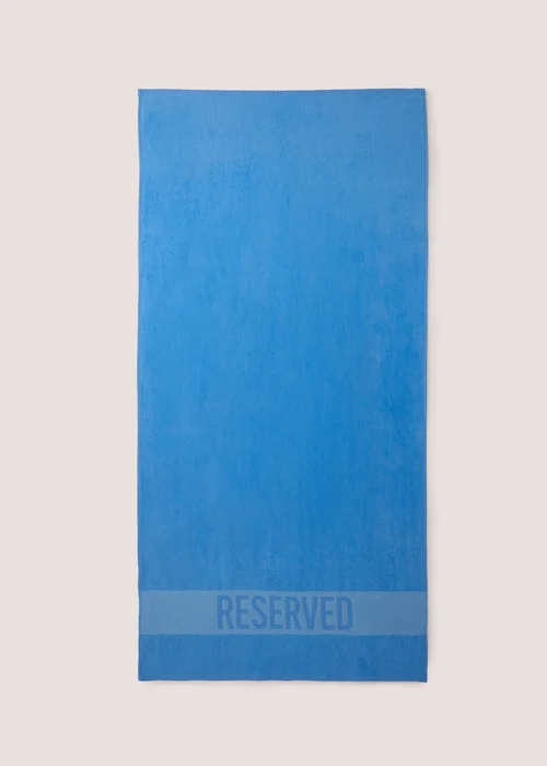 Blue Reserved Beach Towel Image 1