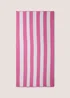 Pink Stripe Beach Towel Image 1