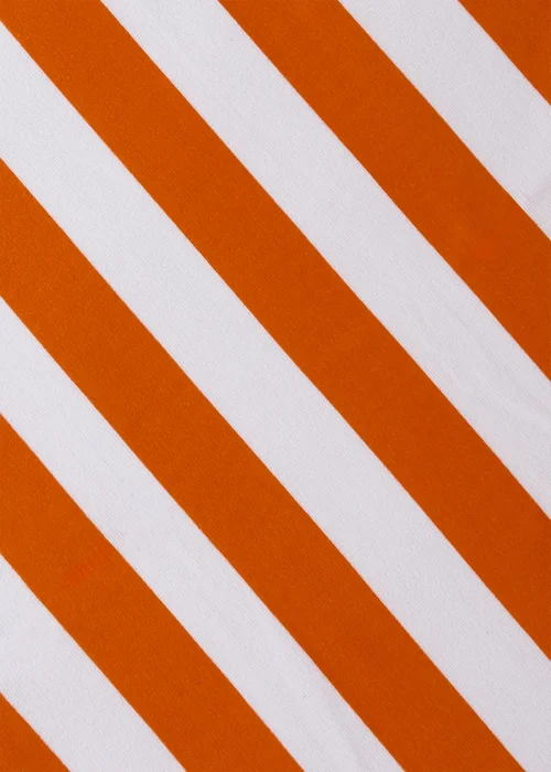Orange Stripe Beach Towel Image 2