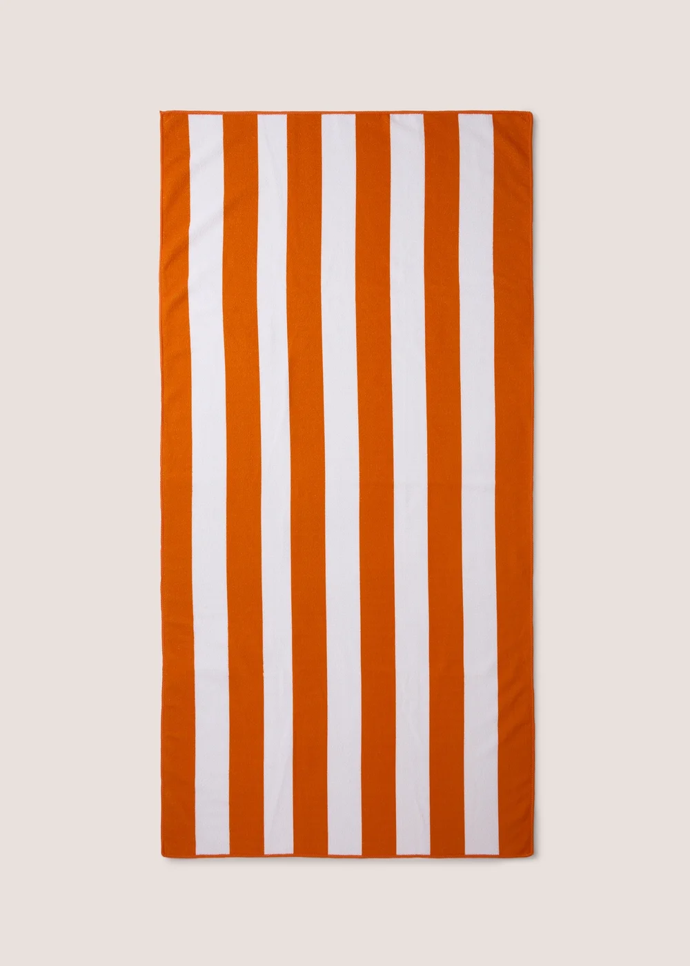Orange Stripe Beach Towel Image 1