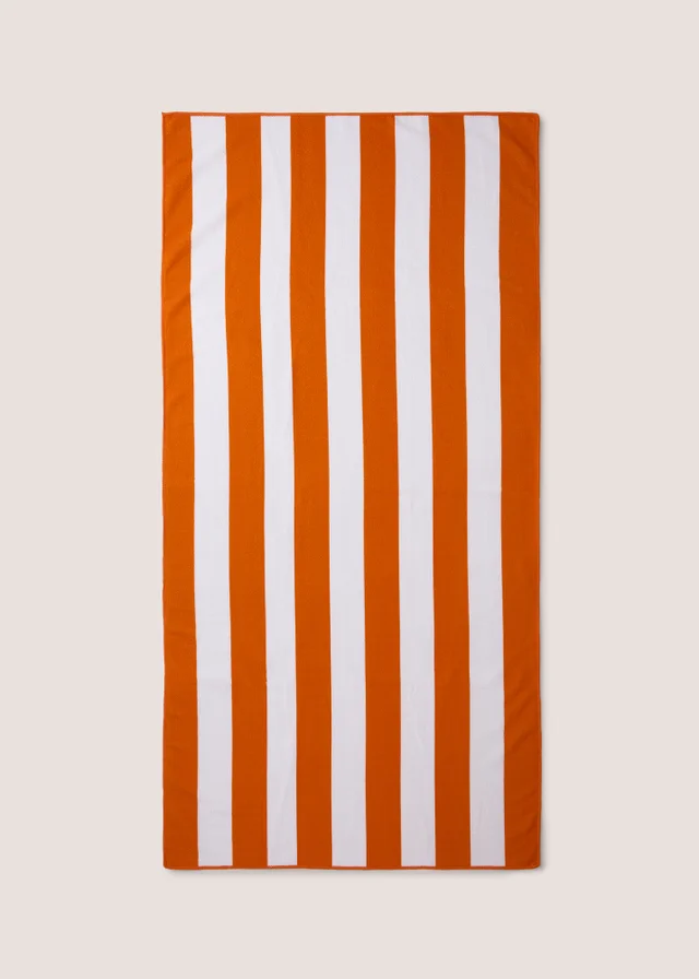 Orange Stripe Beach Towel