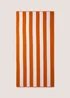 Orange Stripe Beach Towel Image 1