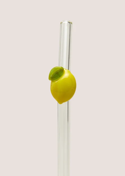 Sorrento Lemon Glass Straws Image 2