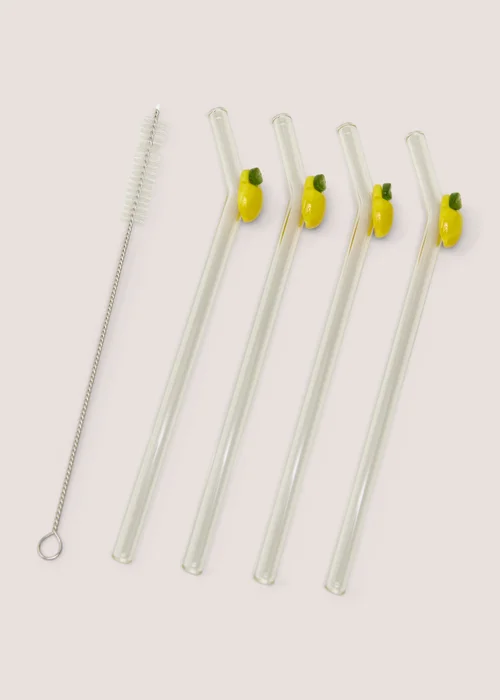 Sorrento Lemon Glass Straws Image 1