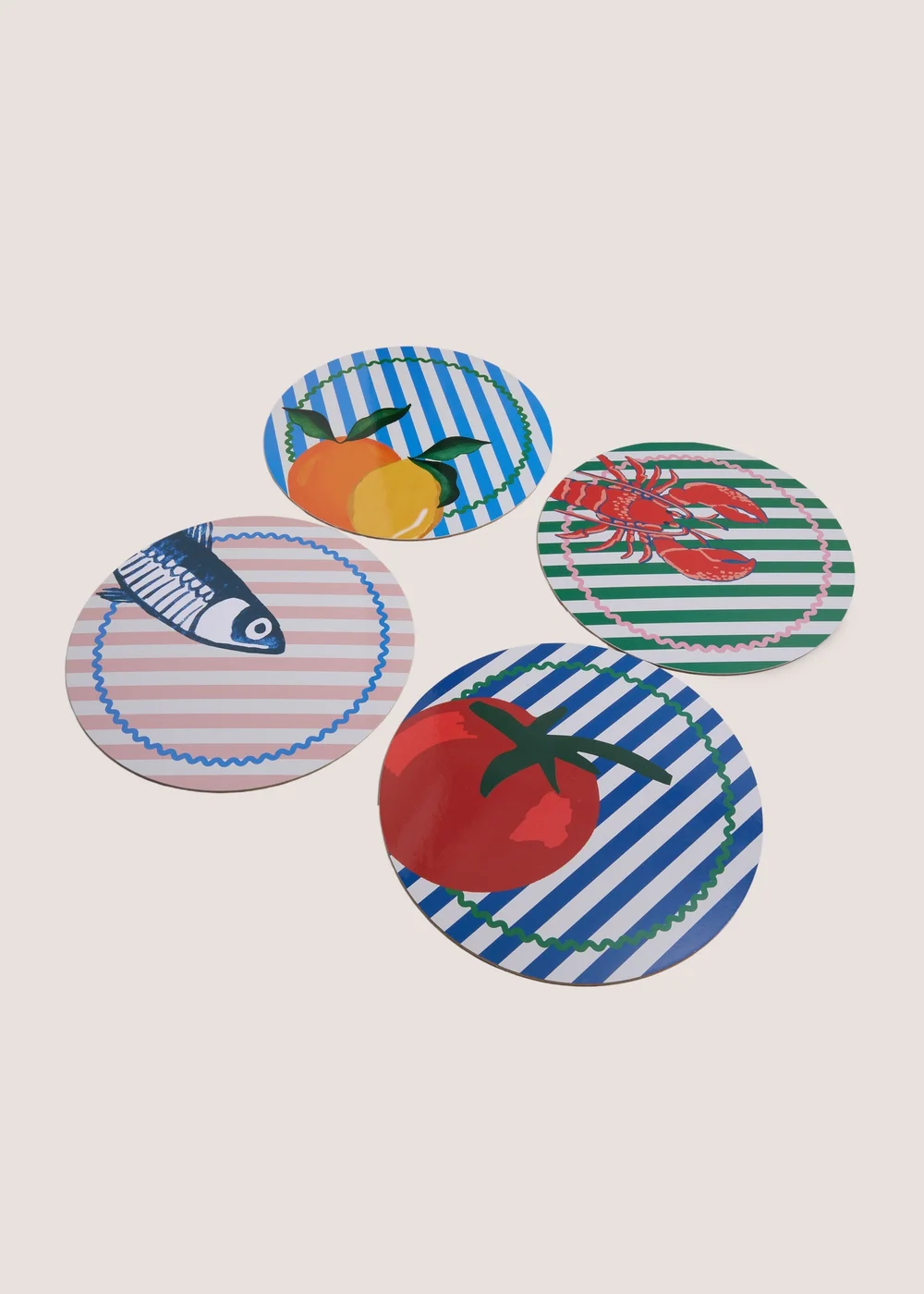 4 Pack Multicolour Sorrento Placemats Image 1