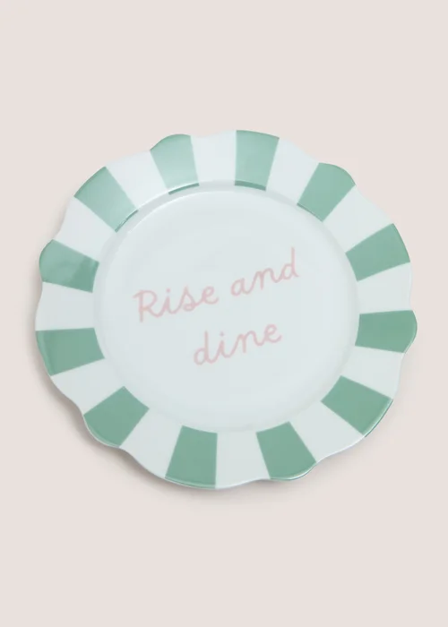 Green Breakfast Slogan Side Plate Image 2