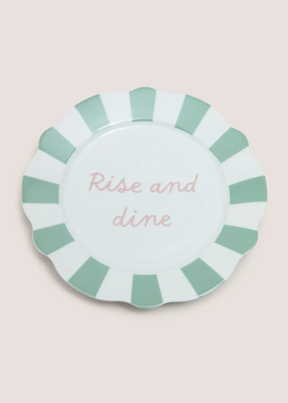Green Breakfast Slogan Side Plate Image 1