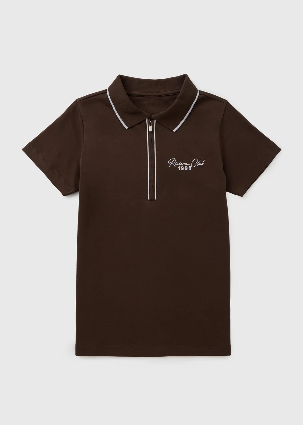 Boys Brown Riviera Club Polo Shirt (7-15 Years) - Age 7 Years Image 1