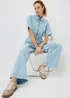 Light Wash Denim Boiler Suit - Size 8 Image 1