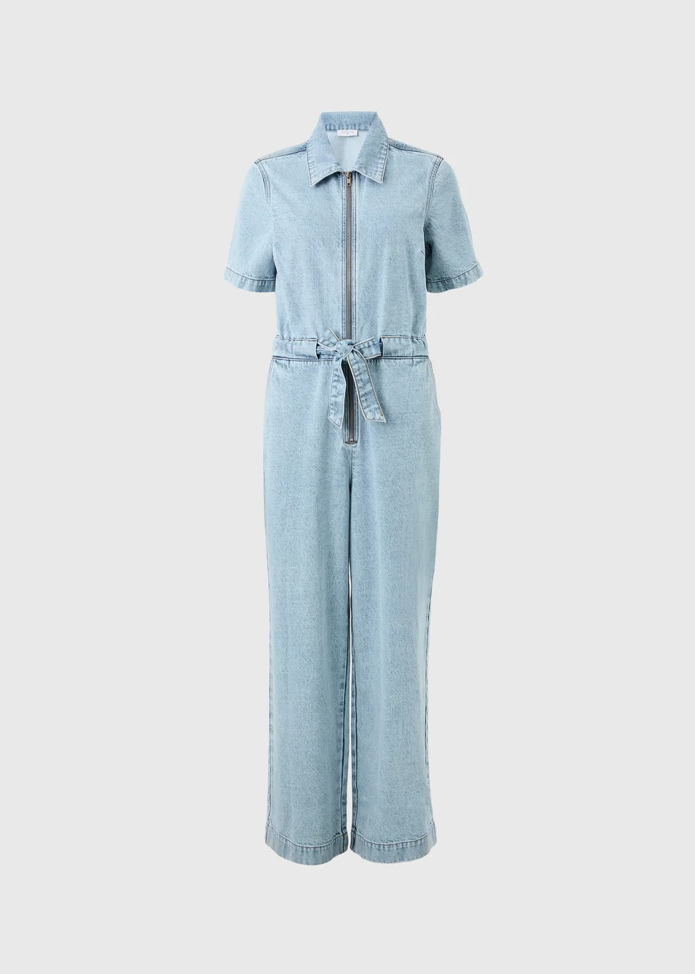Light Wash Denim Boiler Suit - Size 8 Image 4