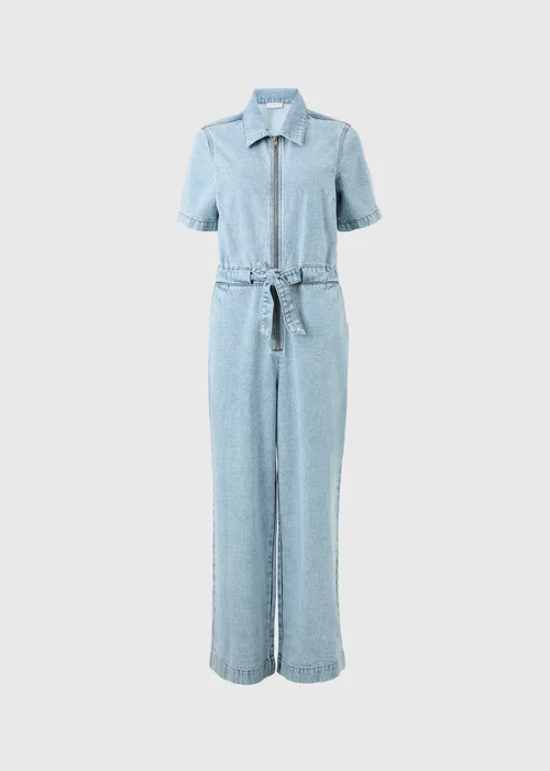 Light Wash Denim Boiler Suit - Size 8 Image 4