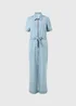 Light Wash Denim Boiler Suit - Size 8 Image 4