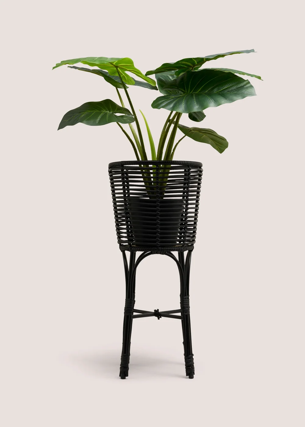 Black Bamboo Effect Planter Image 1
