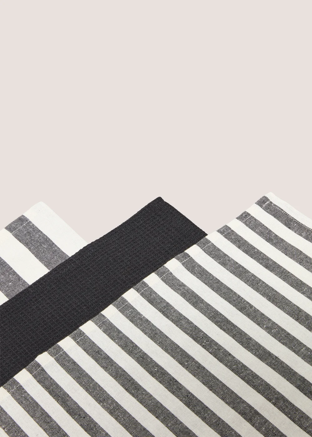 3 Pack Black Striped Tea Towels Image 2