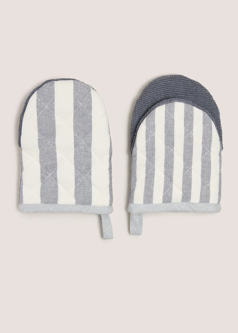 Grey Striped Mini Mitts Image 1