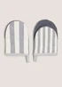 Grey Striped Mini Mitts Image 1
