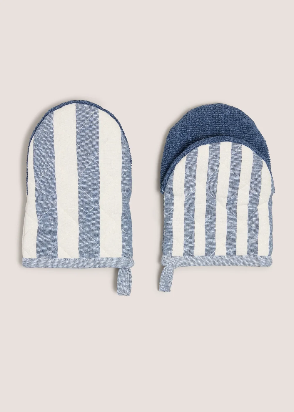Blue Striped Mini Mitts Image 1
