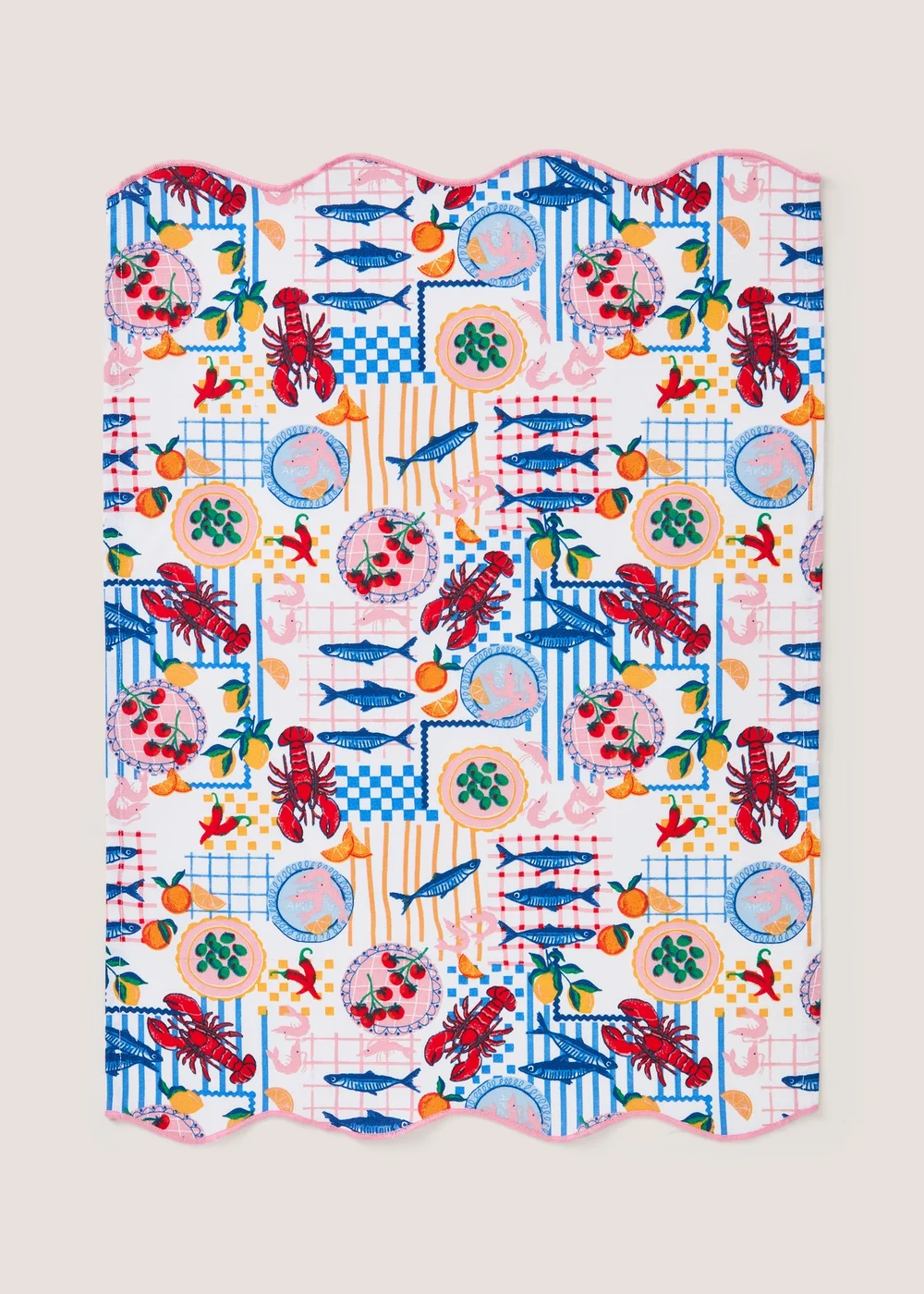 Sorrento All Over Print Tea Towel Image 1