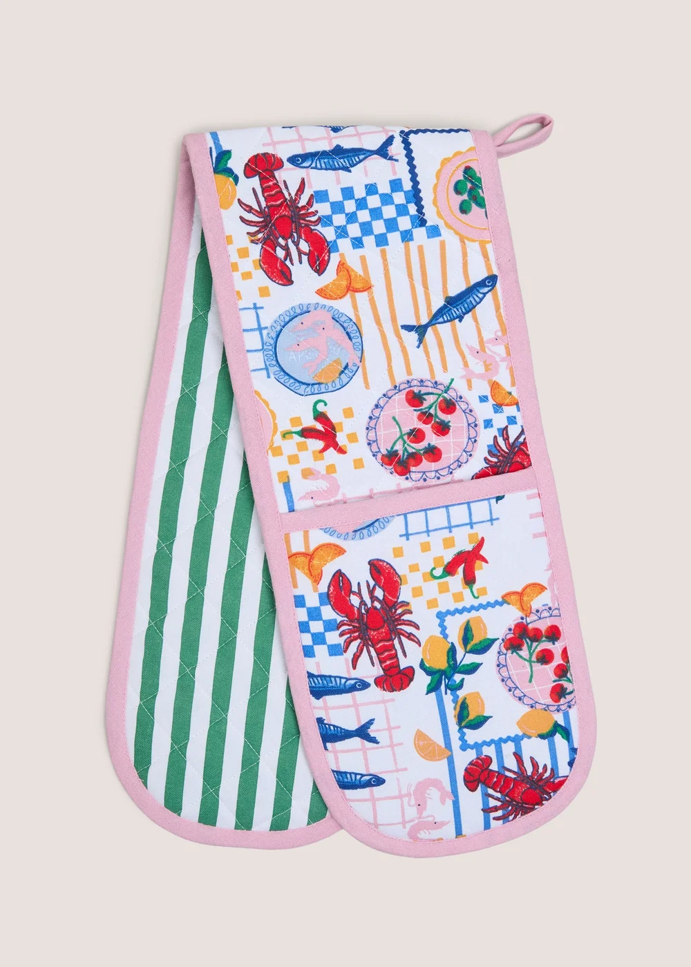 Multicolour Sorrento Printed Oven Gloves Image 1